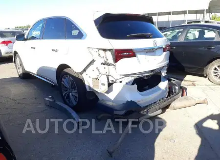 ACURA MDX TECHNO 2017 vin 5FRYD4H53HB041104 from auto auction Copart