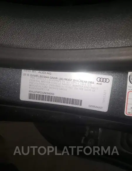 AUDI S7 PRESTIG 2018 vin WAU2FAFC9JN098056 from auto auction Copart