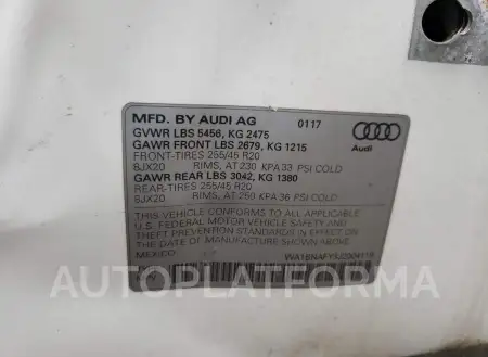 AUDI Q5 PREMIUM 2018 vin WA1BNAFY3J2004119 from auto auction Copart