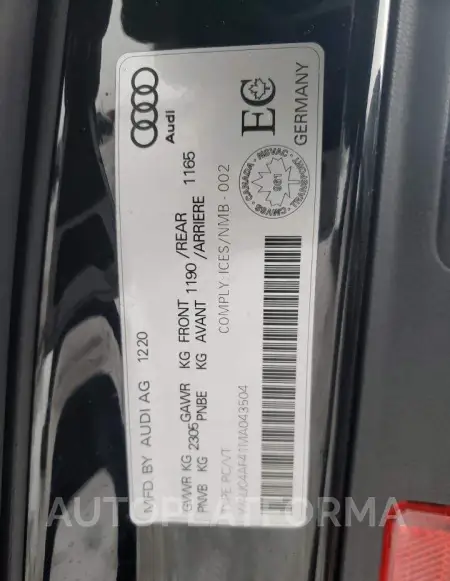 AUDI S4 PRESTIG 2021 vin WAUC4AF41MA043504 from auto auction Copart