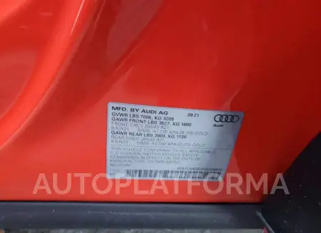 AUDI E-TRON PRE 2022 vin WA1LAAGE3NB008830 from auto auction Copart