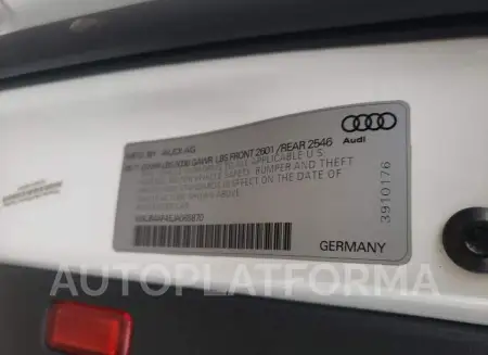 AUDI S4 PREMIUM 2018 vin WAUB4AF45JA065870 from auto auction Copart