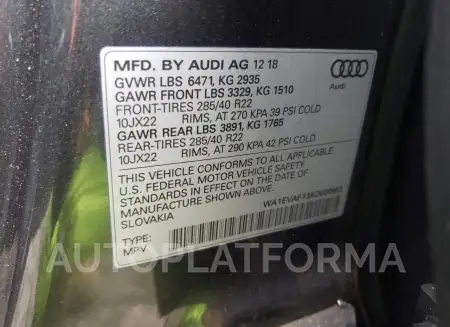 AUDI Q8 PREMIUM 2019 vin WA1EVAF13KD020553 from auto auction Copart