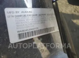 AUDI S4 PREMIUM 2015 vin WAUBGAFL6FA023133 from auto auction Copart