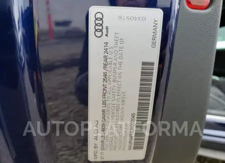 AUDI S5 PREMIUM 2018 vin WAUP4AF52JA002045 from auto auction Copart