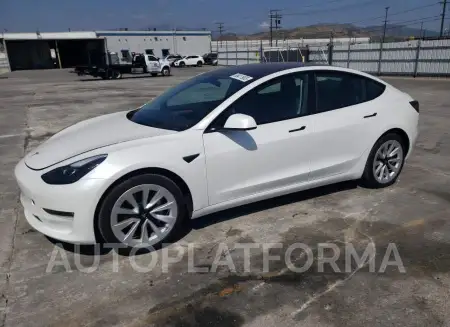 TESLA MODEL 3 2022 vin 5YJ3E1EB8NF137548 from auto auction Copart