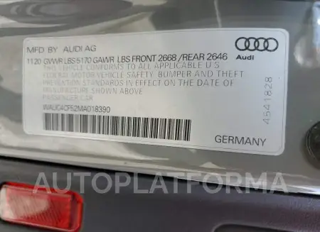 AUDI S5 PREMIUM 2021 vin WAUC4CF52MA018390 from auto auction Copart