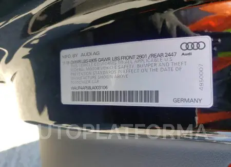 AUDI S5 PREMIUM 2020 vin WAUP4AF58LA003106 from auto auction Copart