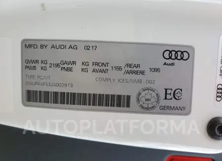 AUDI S5 PREMIUM 2018 vin WAUP4AF53JA002913 from auto auction Copart