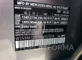 MERCEDES-BENZ EQB 350 4M 2022 vin W1N9M1DB9NN007058 from auto auction Copart