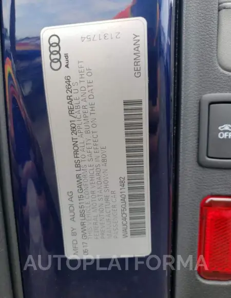 AUDI S5 PRESTIG 2018 vin WAUC4CF50JA011482 from auto auction Copart