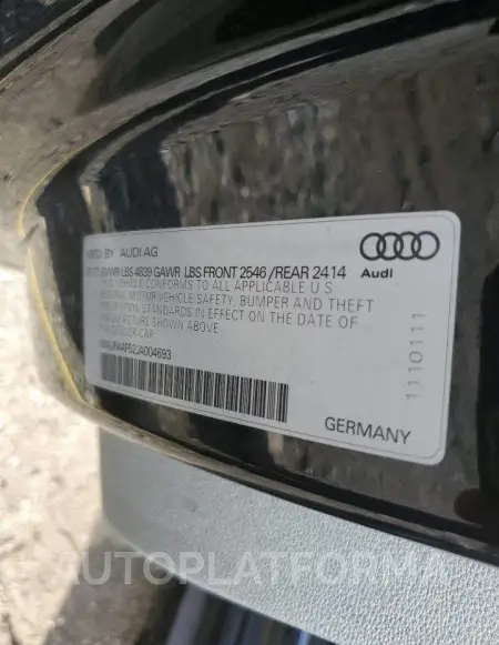 AUDI S5 PRESTIG 2018 vin WAUR4AF52JA004693 from auto auction Copart