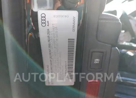 AUDI S4 PRESTIG 2018 vin WAUC4AF44JA002117 from auto auction Copart