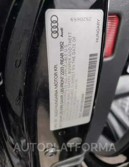 AUDI TTS 2017 vin TRUC1AFV5H1002468 from auto auction Copart