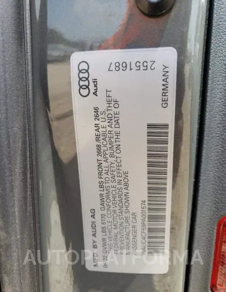 AUDI S5 PREMIUM 2023 vin WAUC4CF59PA001574 from auto auction Copart