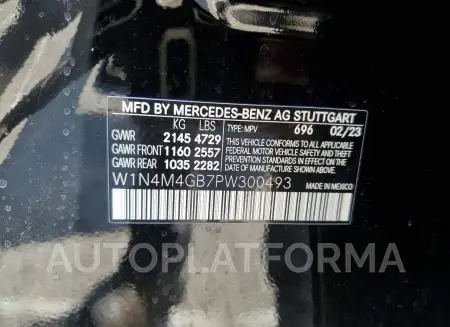 MERCEDES-BENZ GLB 250 2023 vin W1N4M4GB7PW300493 from auto auction Copart