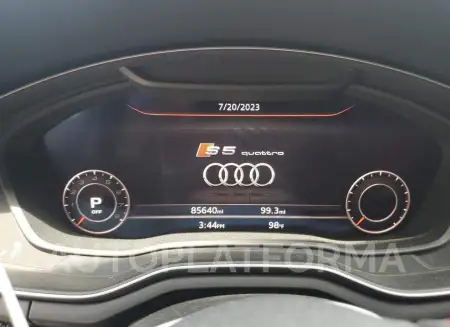 AUDI S5 PRESTIG 2018 vin WAUC4CF59JA060051 from auto auction Copart