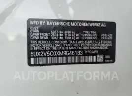 BMW X4 XDRIVEM 2021 vin 5UX2V5C0XM9G46183 from auto auction Copart