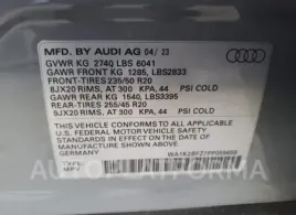 AUDI Q4 E-TRON 2023 vin WA1K2BFZ7PP059658 from auto auction Copart