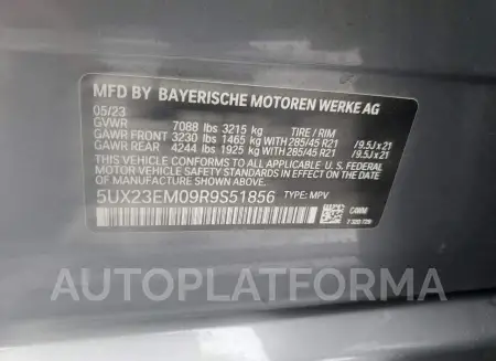 BMW X7 XDRIVE4 2024 vin 5UX23EM09R9S51856 from auto auction Copart