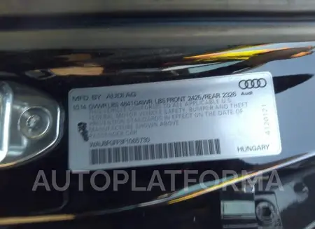 AUDI S3/A3 2015 vin WAUBFGFF3F1065730 from auto auction Iaai