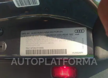 AUDI TTS 2016 vin TRUC1AFV6G1019665 from auto auction Iaai