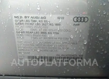 AUDI E-TRON 2022 vin WA1AAAGE8NB025985 from auto auction Iaai