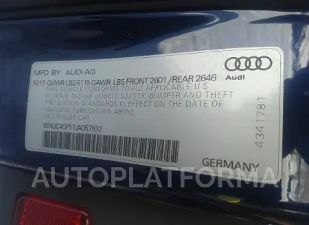 AUDI S5 SPORTBACK 2018 vin WAUC4DF57JA057932 from auto auction Iaai