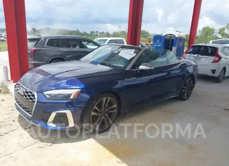 AUDI S5 CABRIOLET 2022 vin WAU24GF5XNN004959 from auto auction Iaai