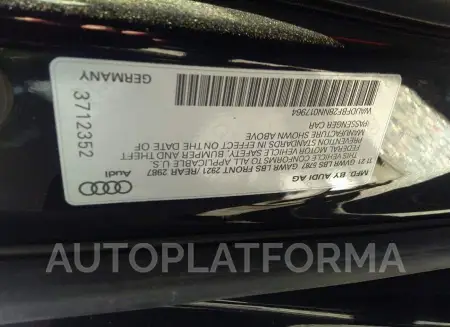 AUDI S6 2022 vin WAUDFBF28NN017964 from auto auction Iaai