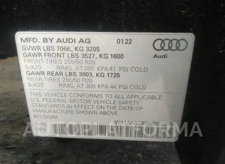 AUDI E-TRON 2022 vin WA1AAAGE0NB023678 from auto auction Iaai