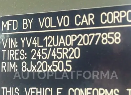 VOLVO XC40 2023 vin YV4L12UA0P2077858 from auto auction Iaai