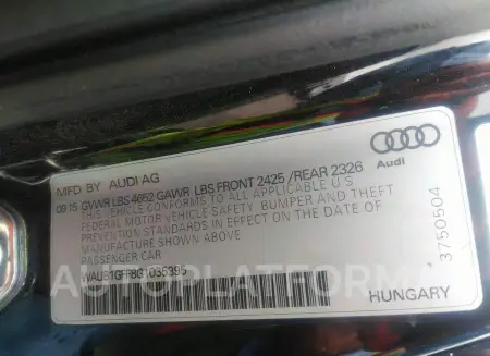 AUDI S3 2016 vin WAUB1GFF8G1035395 from auto auction Iaai