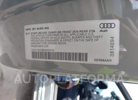 AUDI S5 CABRIOLET 2022 vin WAUY4GF59NN001075 from auto auction Iaai