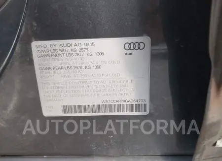 AUDI SQ5 2016 vin WA1CCAFP4GA064703 from auto auction Iaai