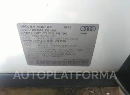 AUDI E-TRON 2022 vin WA1LABGE1NB007875 from auto auction Iaai