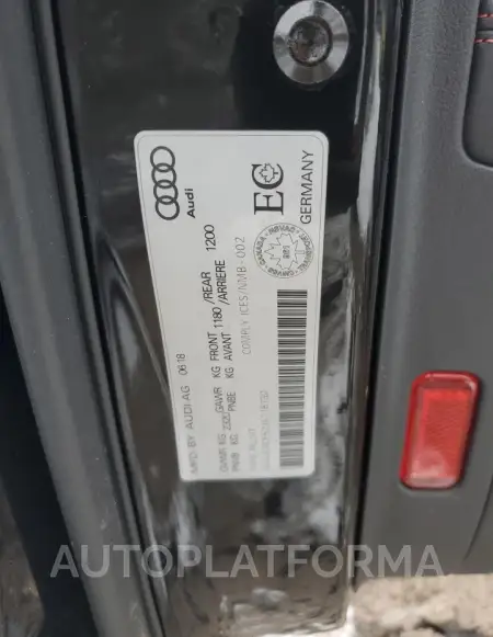 AUDI S5 PRESTIG 2018 vin WAUC4CF52JA118730 from auto auction Copart