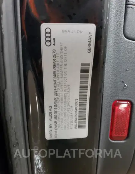 AUDI A5 PREMIUM 2019 vin WAUBNCF59KA003973 from auto auction Copart