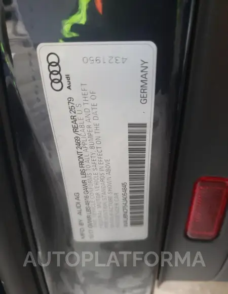 AUDI A5 PREMIUM 2018 vin WAUBNCF54JA054845 from auto auction Copart