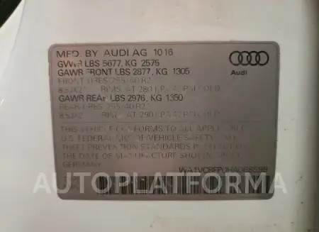 AUDI SQ5 PRESTI 2017 vin WA1VCBFP0HA068599 from auto auction Copart