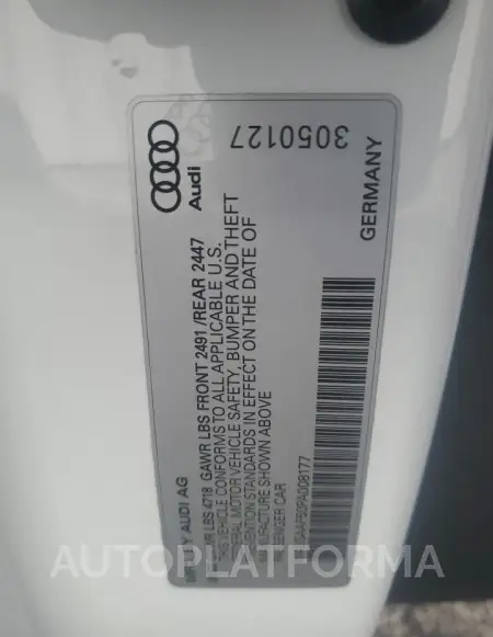 AUDI A5 PREMIUM 2023 vin WAUSAAF50PA008177 from auto auction Copart