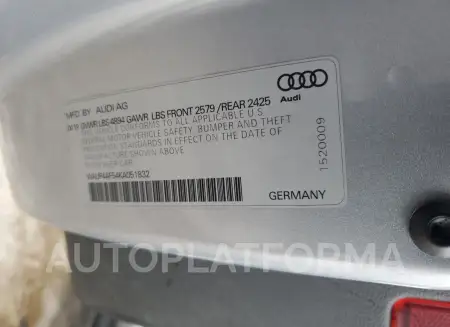 AUDI S5 PREMIUM 2019 vin WAUP4AF54KA051832 from auto auction Copart