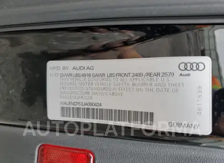 AUDI A5 PREMIUM 2018 vin WAUENCF53JA060424 from auto auction Copart