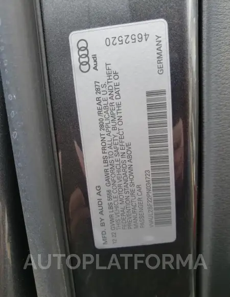 AUDI A6 PREMIUM 2023 vin WAUL2BF22PN034723 from auto auction Copart