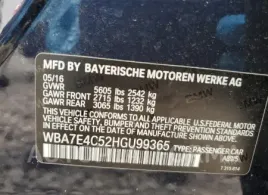 BMW 740 XI 2017 vin WBA7E4C52HGU99365 from auto auction Copart