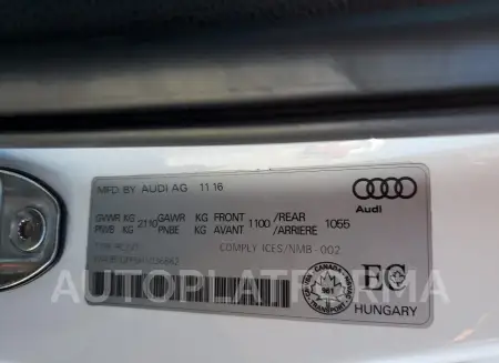 AUDI S3 PREMIUM 2017 vin WAUB1GFF5H1036862 from auto auction Copart