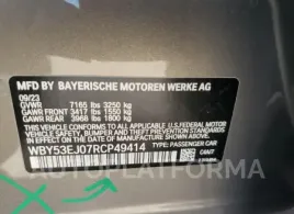 BMW I7 XDRIVE6 2024 vin WBY53EJ07RCP49414 from auto auction Copart