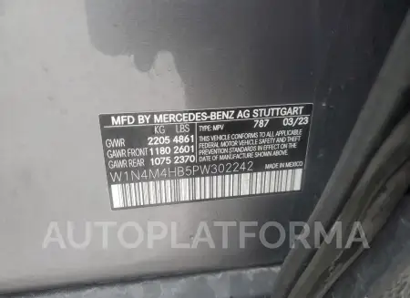 MERCEDES-BENZ GLB 250 4M 2023 vin W1N4M4HB5PW302242 from auto auction Copart