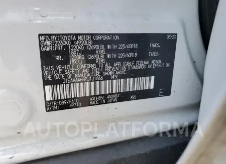 TOYOTA VENZA LE 2023 vin JTEAAAAH8PJ131866 from auto auction Copart