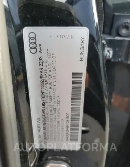 AUDI S3 PREMIUM 2015 vin WAUBFGFF8F1081602 from auto auction Copart